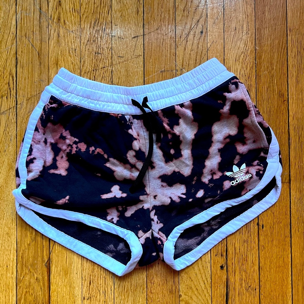 Adidas bleach tie dye cotton shorts size xs